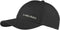 The HEAD Pro Player Padel Cap - Black features white HEAD branding on the front, side ventilation holes, a curved brim, and UV protection—ideal for outdoor play.