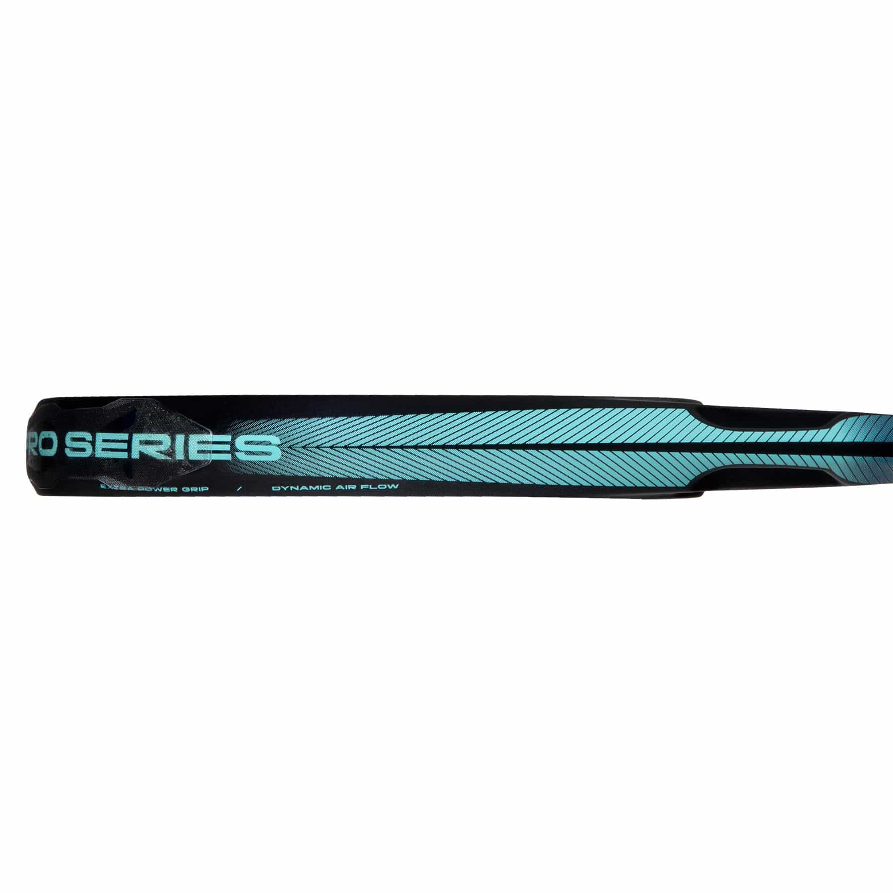 A close-up of the adidas Cross It Light Padel Racket labeled "PRO SERIES," showing dynamic diagonal streaks and "DYNAMIC AIR FLOW" text—a lightweight control racket featuring advanced Spin Blade Mold technology.