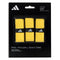 The adidas Padel Overgrips (3 Pack) in yellow come in black packaging with the Adidas logo at the top left and white text, providing comfort and performance for padel, pickleball, or beach tennis.