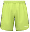 The HEAD Power Men's Padel Shorts - LL are bright green with an elastic waistband and black side panels, featuring Moisture Transfer Microfiber technology for comfort and stretch. The brand "HEAD" is printed in white on the lower right side.
