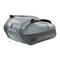 The Bullpadel Icon 25 Padel Racket Bag - Graffiti is a large, sporty bag in dark gray with black accents and silver zippers. It features Bullpadel's name and Juan Martín Díaz's signature on the side, plus a shoulder strap and side handles for easy carrying.