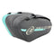 The Bullpadel Tour 25 Padel Racket Bag, in grey, features a padded carrying handle, a side logo reading "Bullpadel" and "The Padel Specialist," and a padded compartment for racket protection.