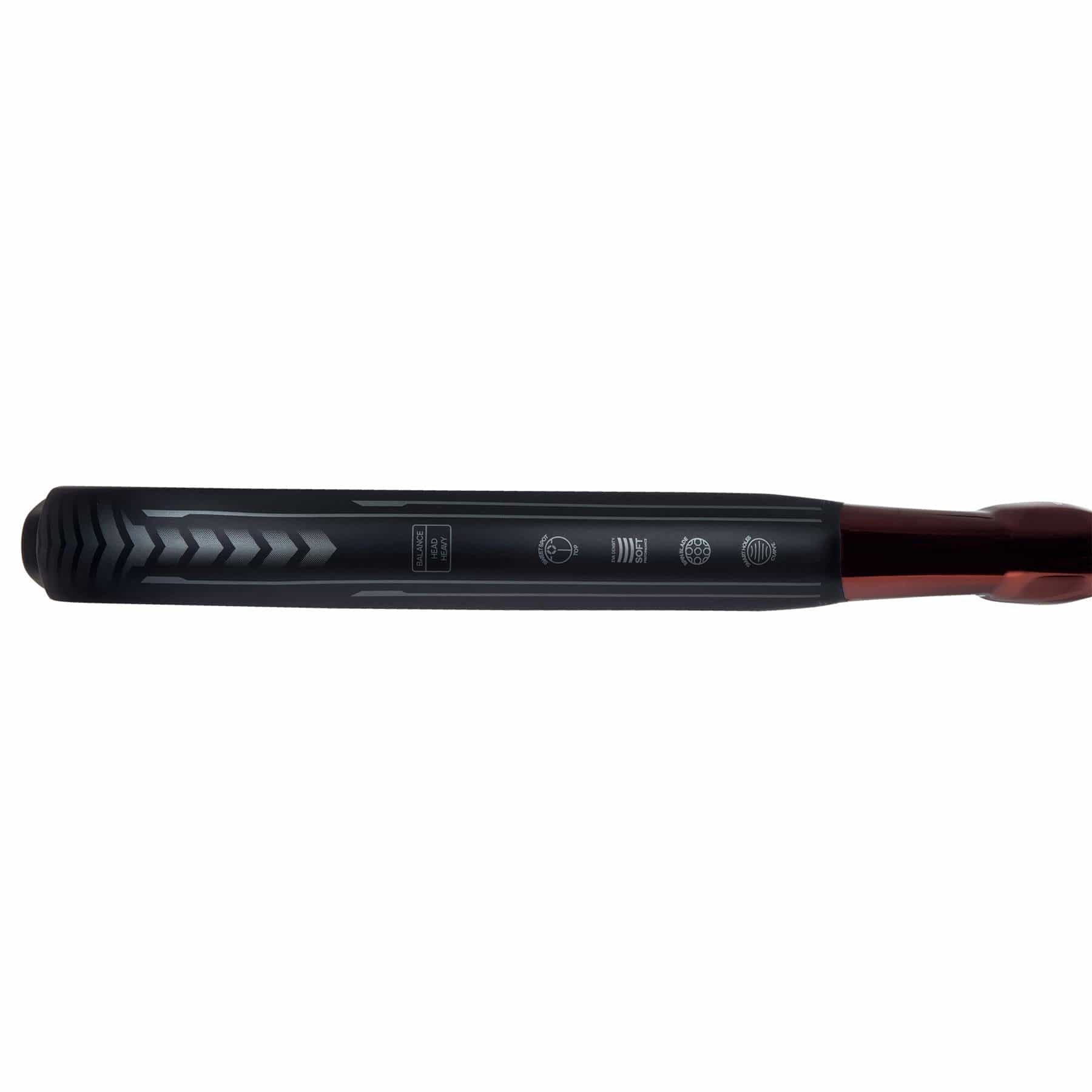 A black hair straightener with simple icons and a digital display on its handle is photographed from above against a white background, echoing the clean design of the adidas ADIDAS Metalbone Carbon 3.3 Padel Racket for advanced players.