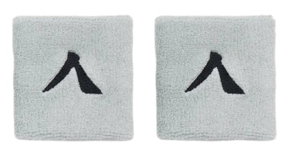 The Kanso 7cm Wristband - 2 Pack in Grey by Kanso offers a stylish, comfortable design with a light gray color featuring an abstract black pattern on white. Made from absorbent fabric, it combines style and practicality for everyday use.
