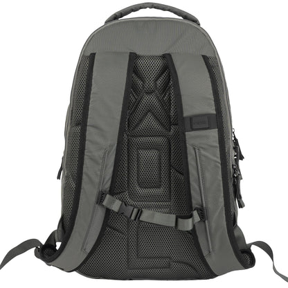 The NOX Street Series Padel Backpack - Grey features padded shoulder straps, a mesh back panel for ventilation, adjustable waist strap, sturdy top handle, and side zippers—ideal for sports adventures. Brand: NOX.