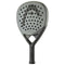 The HEAD Speed Team 2025 Padel Racket, in black and gray, features Auxetic 2.0 tech, perforations, a large "H" logo, "SPEED TEAM" text at the center, and a black grip for enhanced power and control.