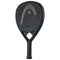 The HEAD Speed One 2025 Padel Racket has a matte black finish, subtle pattern, and HEAD logo. Its textured grip delivers power and control, with "SPEED" printed above the handle opening.