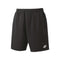 The Yonex 15170 Knit Men's Padel Shorts in black come with an elastic waistband and a subtle white logo on the lower left side. These shorts are designed with VeryCool Dry technology to ensure comfort and offer UV protection for sunny days.