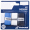 The Babolat My Overgrip X3 Padel Overgrips package presents three overgrips in black, blue, and white. The packaging features a "new formula" that offers improved absorption and a "tacky feel.