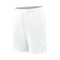 Men's K-Swiss Hypercourt 7" Padel Shorts in white are made from four-way stretch polyester, with an elastic waistband and a subtle logo on the lower right side. They're designed for comfort, perfect for padel or casual wear, and showcased on a plain white background.