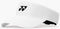 The Yonex 40126EX Padel Visor - White is a lightweight, breathable visor with a curved brim, adjustable fit, and black Yonex logo on the front panel.