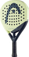 The HEAD Extreme Team 2025 Padel Racket features a yellow and black design, perforated face, black handle, and "Extreme" branding—ideal for advanced players seeking a powerful padel racket.