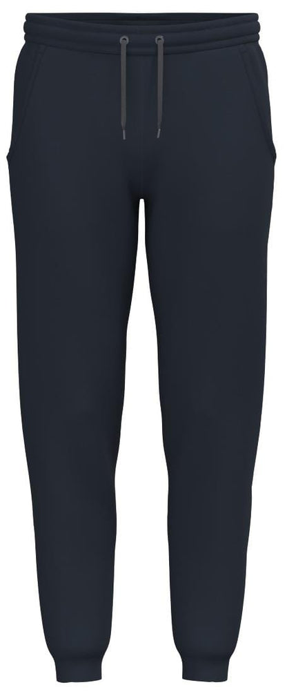 The HEAD Club Original Men's Padel Pants in navy color feature an elastic waistband and drawstring for comfort. Made from soft French terry, they have side pockets and cuffed ankles.