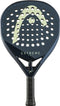 The HEAD Extreme Pro 2025 Padel Racket by HEAD is black and yellow, featuring a perforated face, logo design, and textured grip handle.