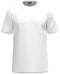 The HEAD Simple Men's Padel T-Shirt in white, showcased on a white background, offers sporty style and athletic comfort with its short sleeves and round neckline. A versatile staple for any active wardrobe.