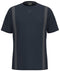 The HEAD Club Tech 25 Men's Padel T-Shirt in navy features short sleeves and subtle vertical stripes for a sleek look. Its chest logo and Moisture Transfer Microfiber ensure breathability, combining style and comfort in a modern design.