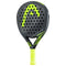 The HEAD Zephyr UL 2023 padel racket features a black and neon yellow design, Graphene 360+ technology, perforated face, curved lines, large Head logo, yellow grip, and the "Zephyr" name on the lower front.