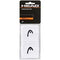 Packaging for two white HEAD 2.5" padel wristbands, each featuring a black logo and excellent sweat absorption. The package's top is elegantly designed in black and orange with the words "HEAD WRISTBAND," making it ideal for padel or any high-energy activity.