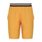 Discover unparalleled comfort with the HEAD Performance Men's Padel Shorts in Banana. These yellow shorts boast a stylish black and white striped waistband and are designed with 4-way stretch fabric for optimum flexibility. They also feature convenient side pockets and small slits at the bottom sides for enhanced versatility.