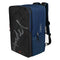 The Bullpadel BPM26008 IONIC Padel Backpack in black features mesh side pockets, padded straps, and "Gallardo" script on the front. Branded icons and zippers on the side make it an ideal padel backpack from Bullpadel.