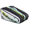 The Babolat RH Pro Padel Racket Bag - Black / Multi features multiple zippered compartments, including an insulated racket section, bold Babolat logo, and large capacity to keep your gear organized and protected.