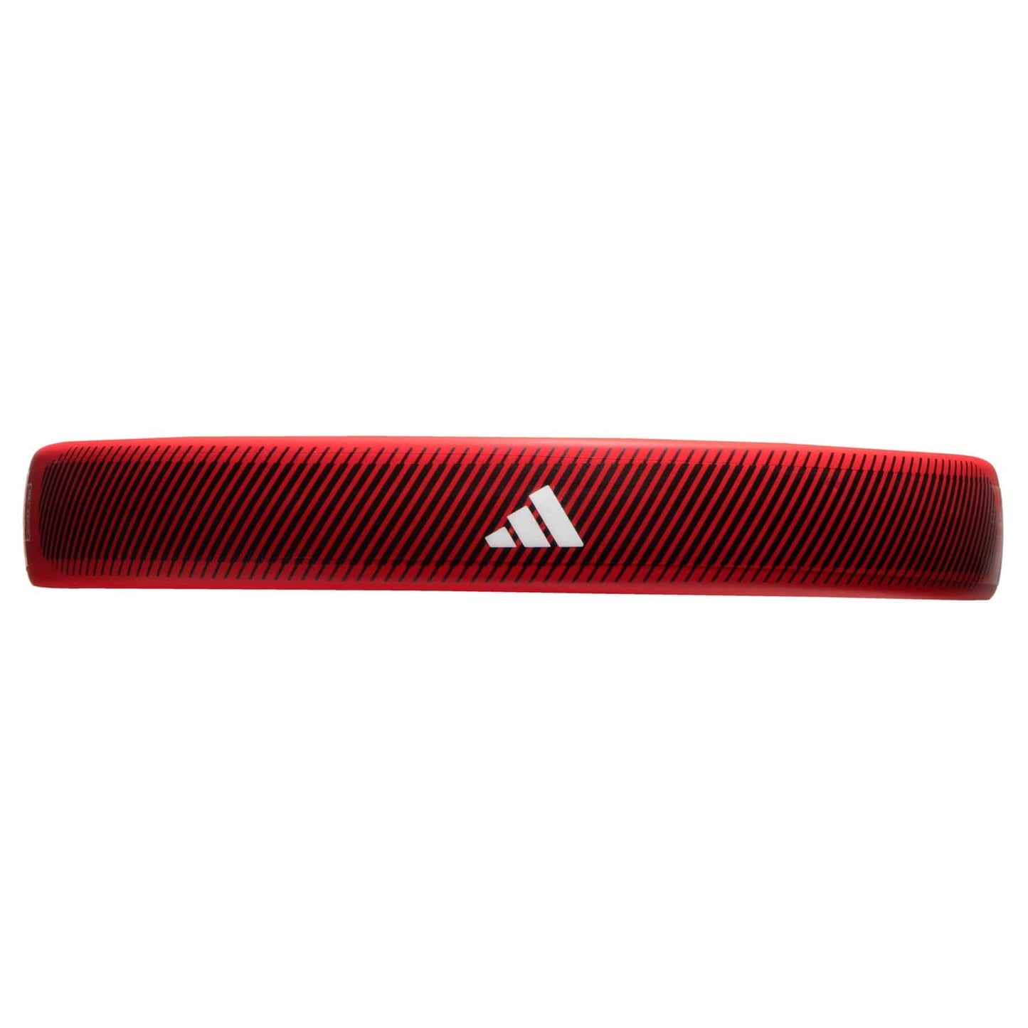 A red and black adidas headband with a diagonal stripe and white logo, perfect to pair with your adidas RX Series Red Padel Racket on the court.