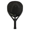 The HEAD Extreme One 2023 Padel Racket by HEAD features a black design, checkered 12K carbon face, "EXTREME" in green on the shaft, and a lightweight build with a black grip handle.