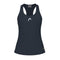This navy HEAD Spirit Women's Padel Tank Top showcases a racerback design and is accented with a white logo on the front. Crafted for women, this tank includes moisture transfer microfiber to ensure maximum comfort during intense padel matches.