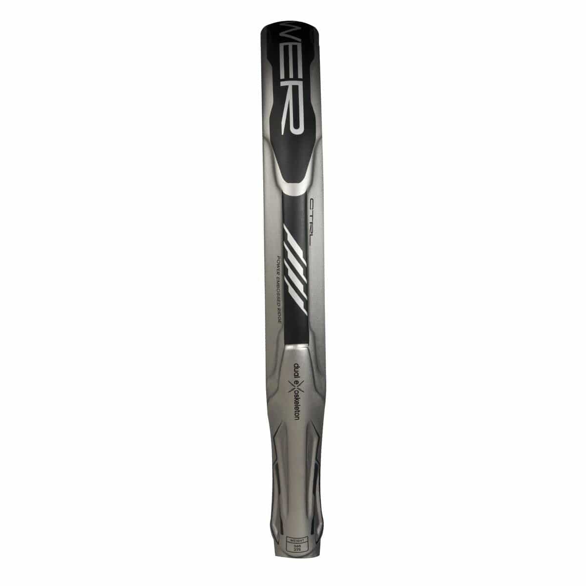 A sleek padel racket with a modern black and silver design, the adidas Adipower Carbon CTRL 3.4 features carbon 18K racket technology and the adidas logo, offering advanced detailing for top performance.