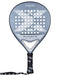 The NOX X-One Silhouette 2026 Padel Racket by NOX is a beginner-friendly round racket with a perforated face and black handle wrapped in NOX grip tape, shown on a white background.